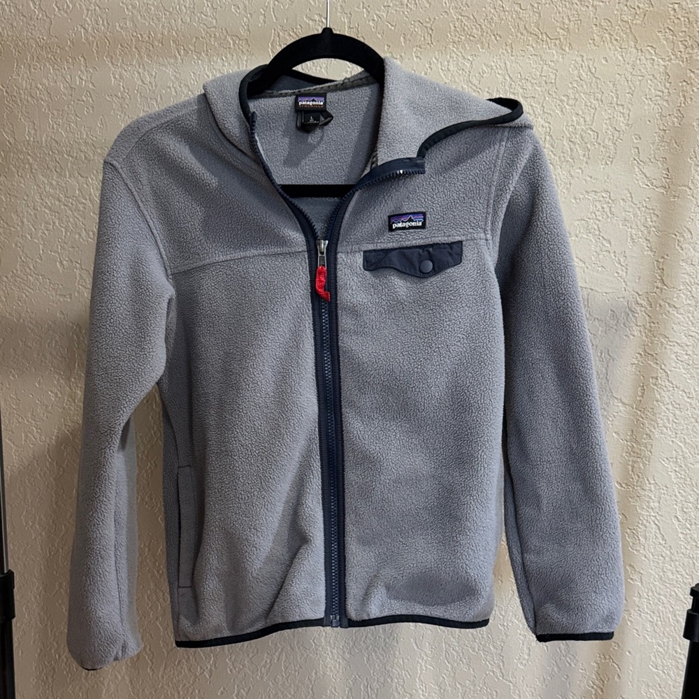 Patagonia Kids Light Gray Fleece Jacket